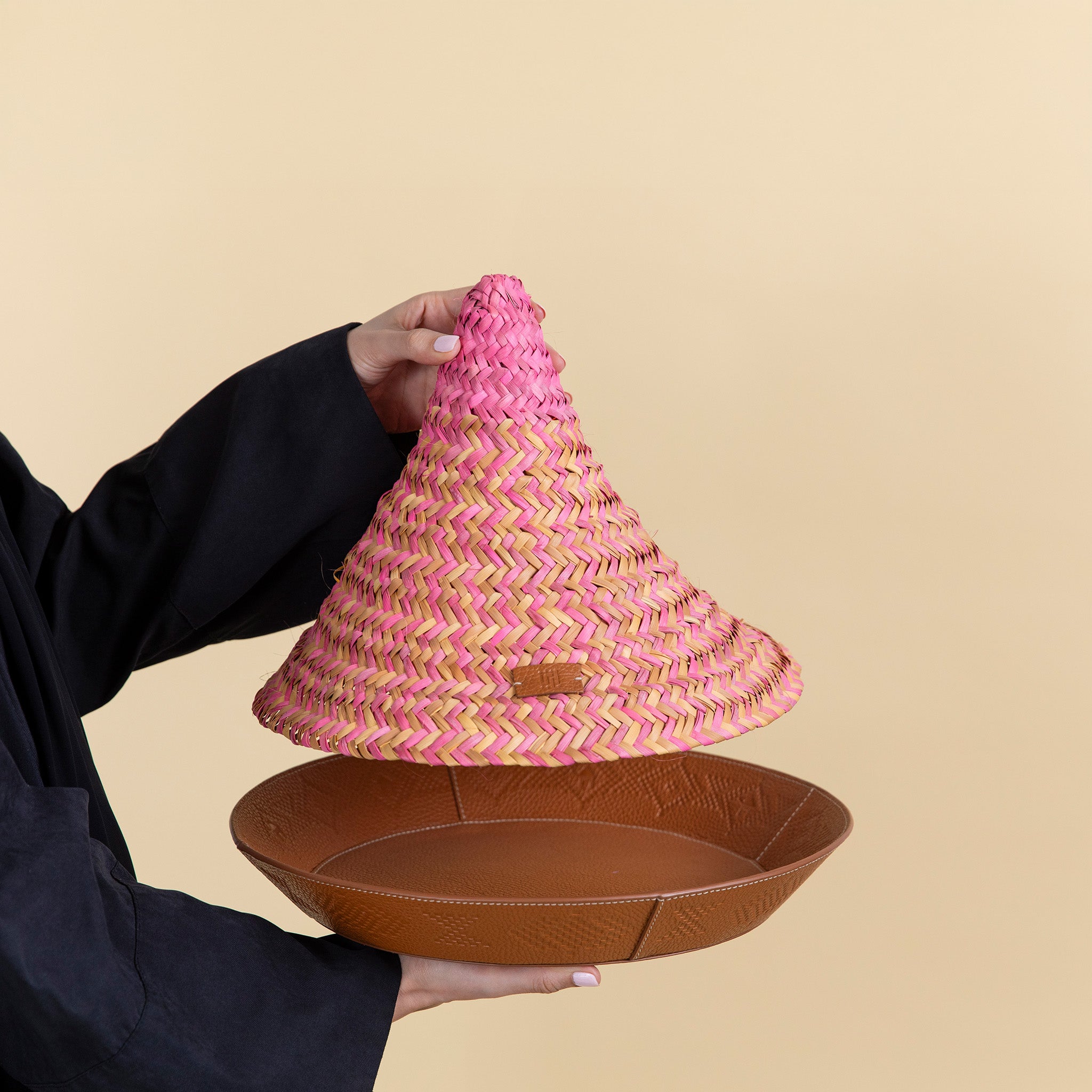 Yellow Makkabah & Leather Tray I - Small