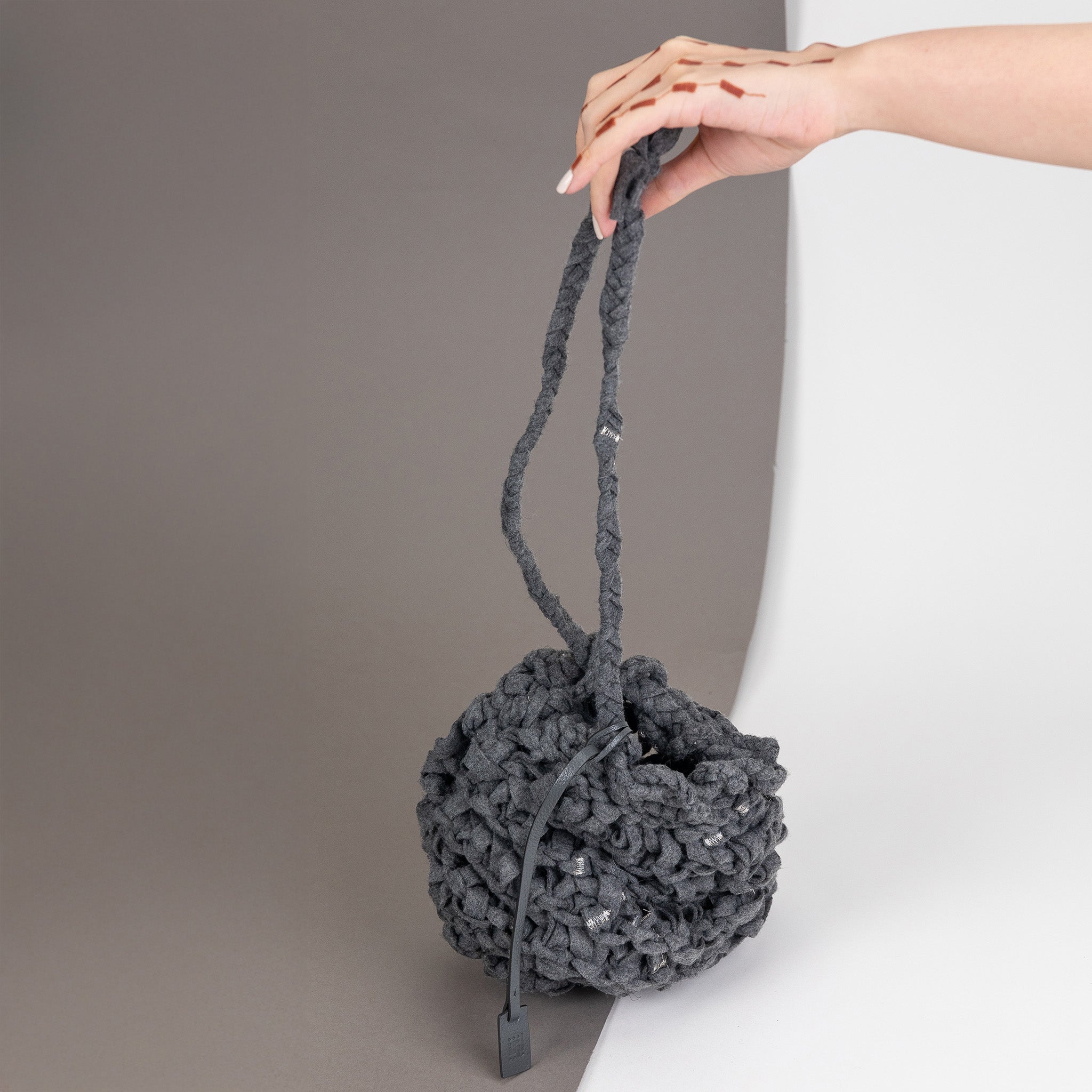 Foxtail Recycled felt pouch with handle