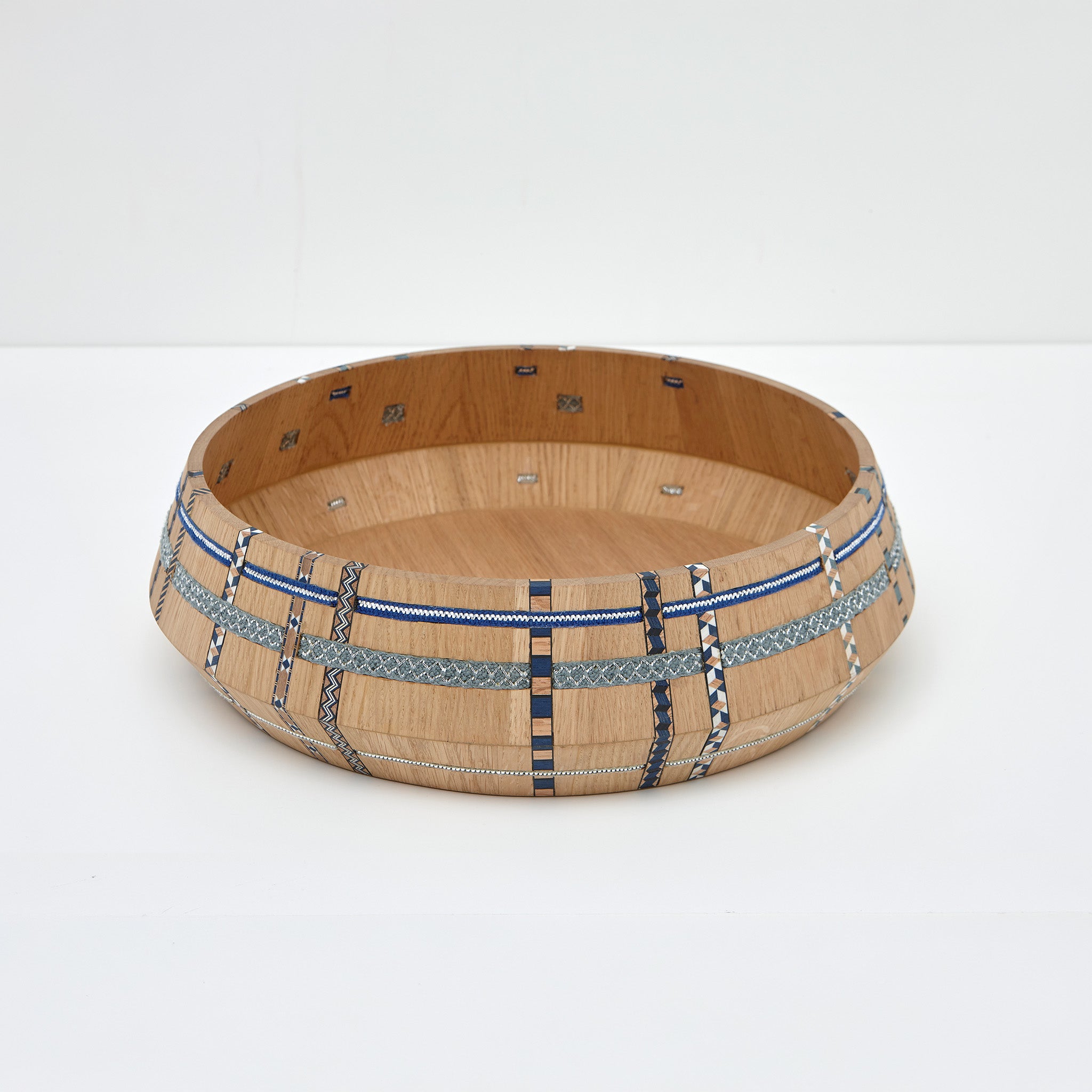 Pomelo Wooden Bowl I | Blue